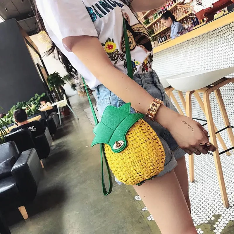Sac à Main Ananas Femme | Forme Originale Été