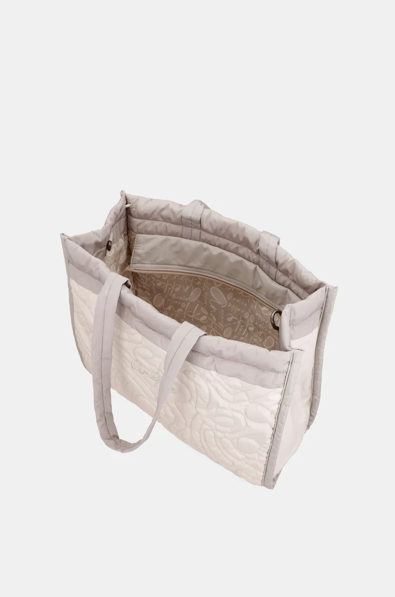 Sac de plage matelassé blanc