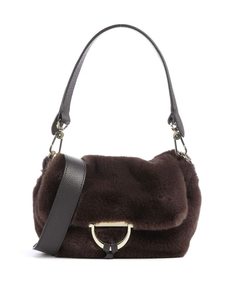Abro Fur Temi Small Sac porté épaule dark brown