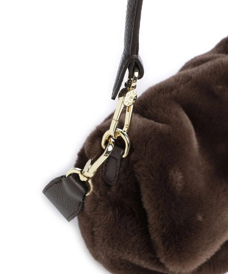 Abro Fur Temi Small Sac porté épaule dark brown