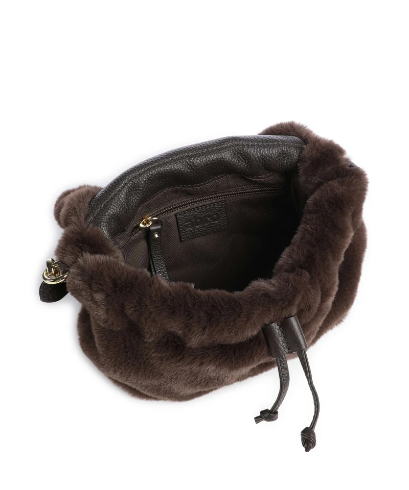 Abro Fur Temi Small Sac porté épaule dark brown
