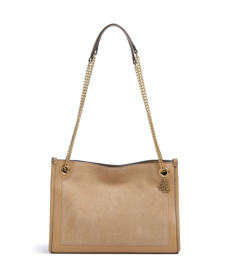 Lauren Ralph Lauren Bradley Medium Sac porté épaule camel