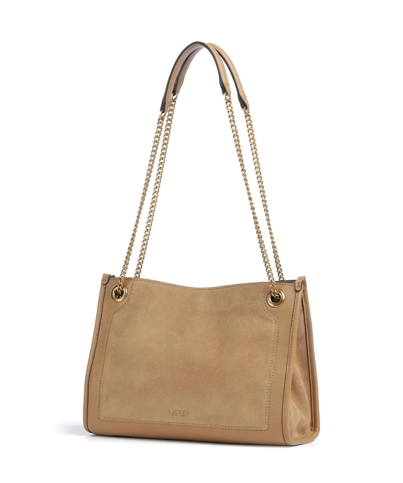 Lauren Ralph Lauren Bradley Medium Sac porté épaule camel