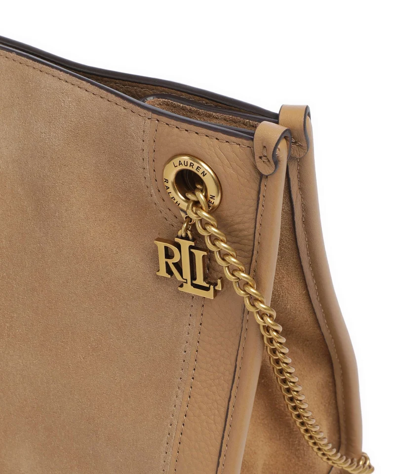 Lauren Ralph Lauren Bradley Medium Sac porté épaule camel