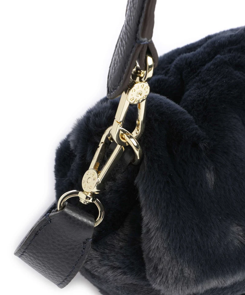 Abro Fur Temi Small Sac porté épaule navy