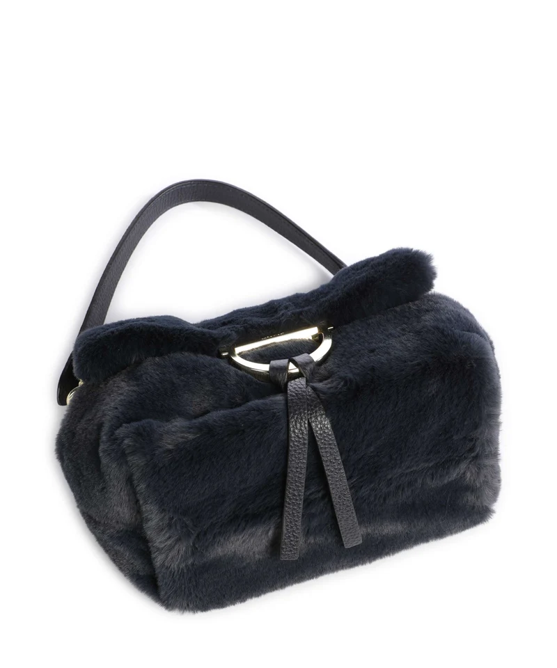 Abro Fur Temi Small Sac porté épaule navy