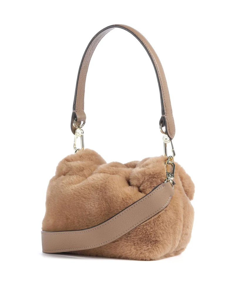 Abro Fur Temi Small Sac porté épaule cappuccino