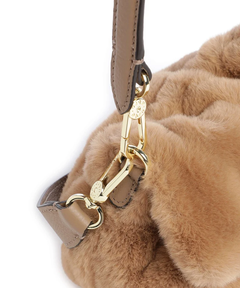 Abro Fur Temi Small Sac porté épaule cappuccino
