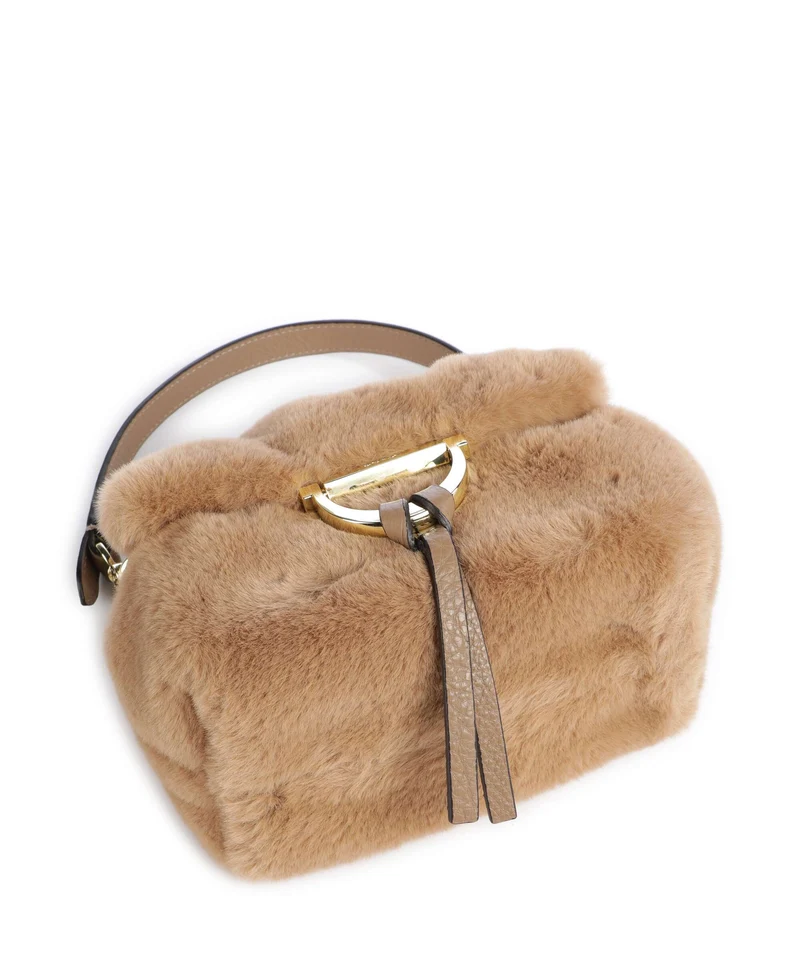 Abro Fur Temi Small Sac porté épaule cappuccino