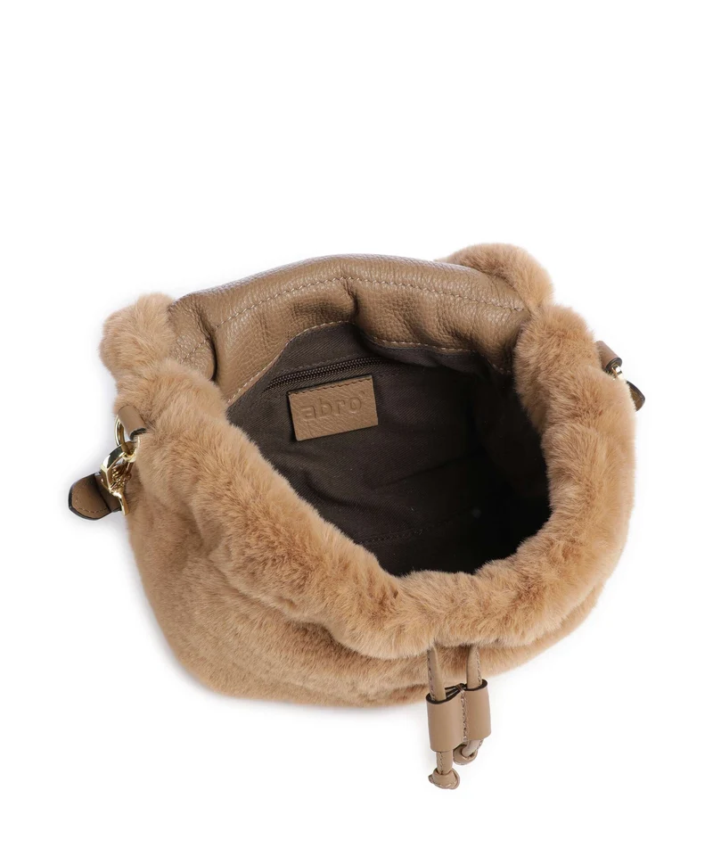 Abro Fur Temi Small Sac porté épaule cappuccino