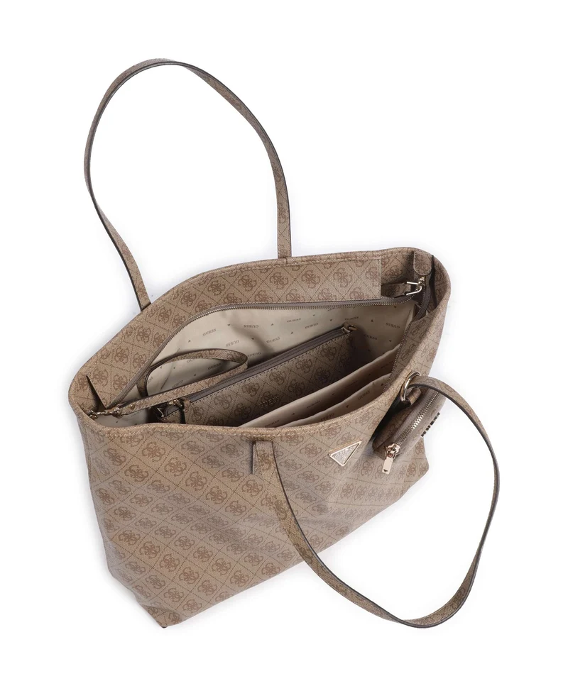 Guess Power Play II Tech Large Cabas latte logo