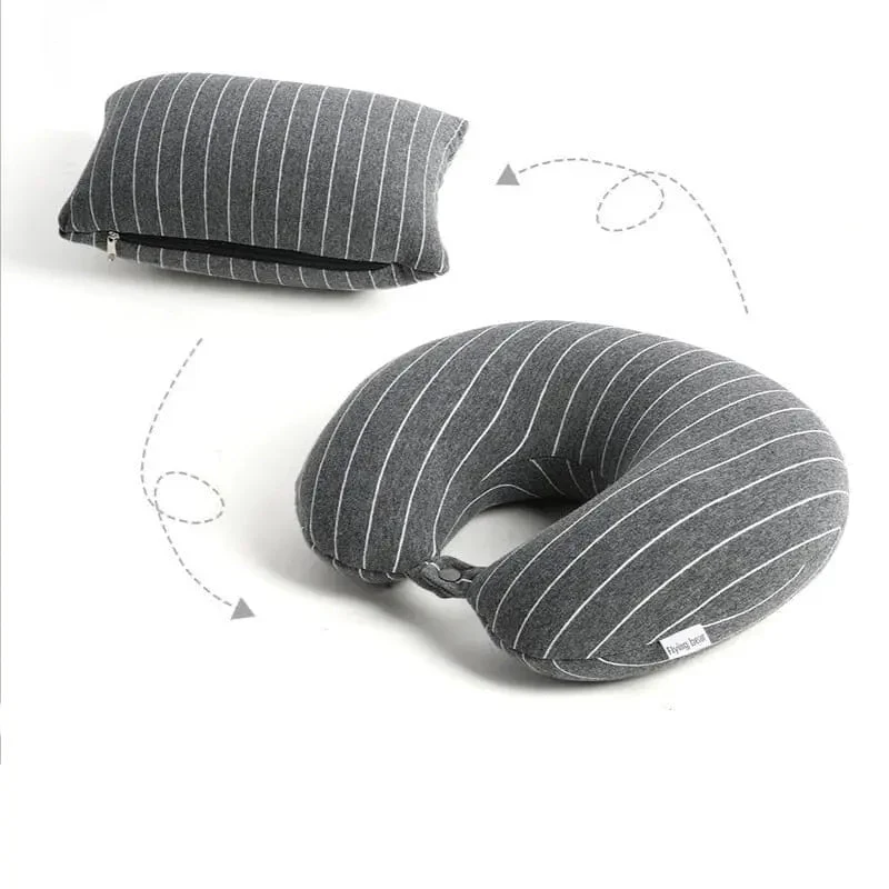 Coussin de Voyage Pliable | Maintien Tête Coton-Polyester