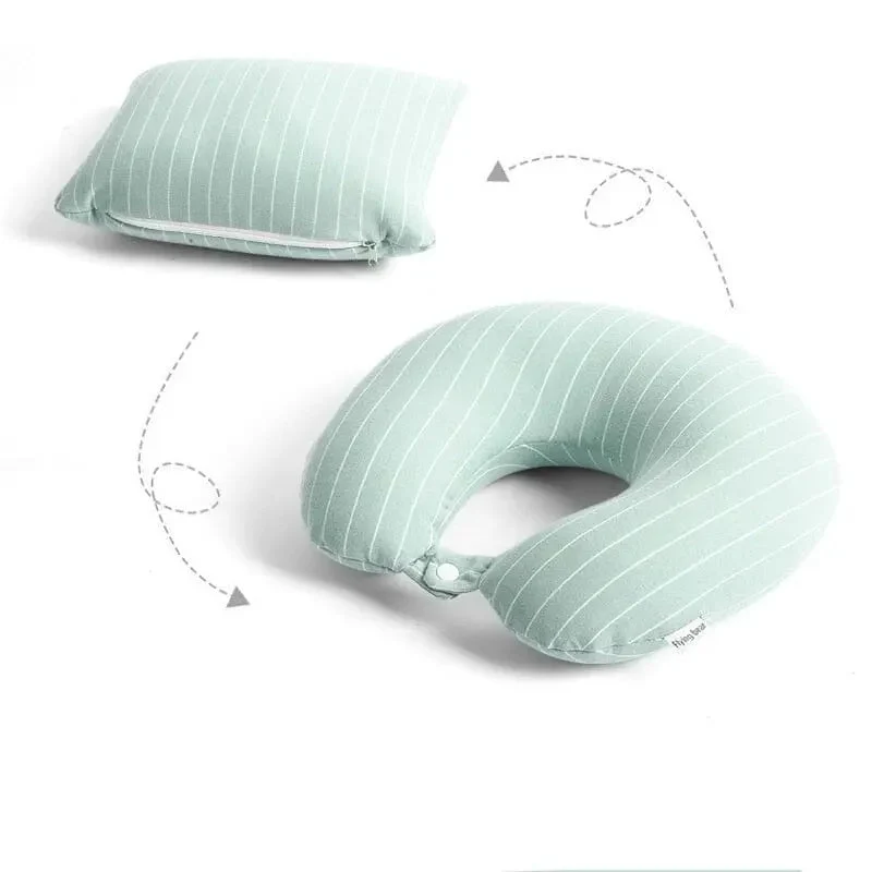 Coussin de Voyage Pliable | Maintien Tête Coton-Polyester