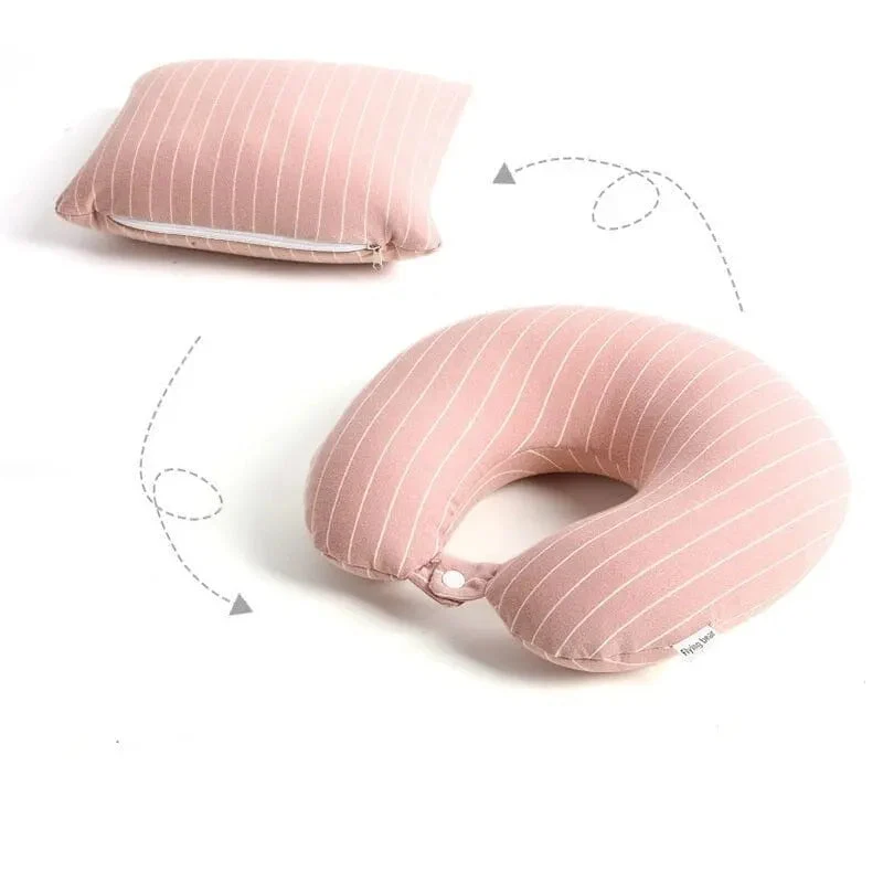 Coussin de Voyage Pliable | Maintien Tête Coton-Polyester