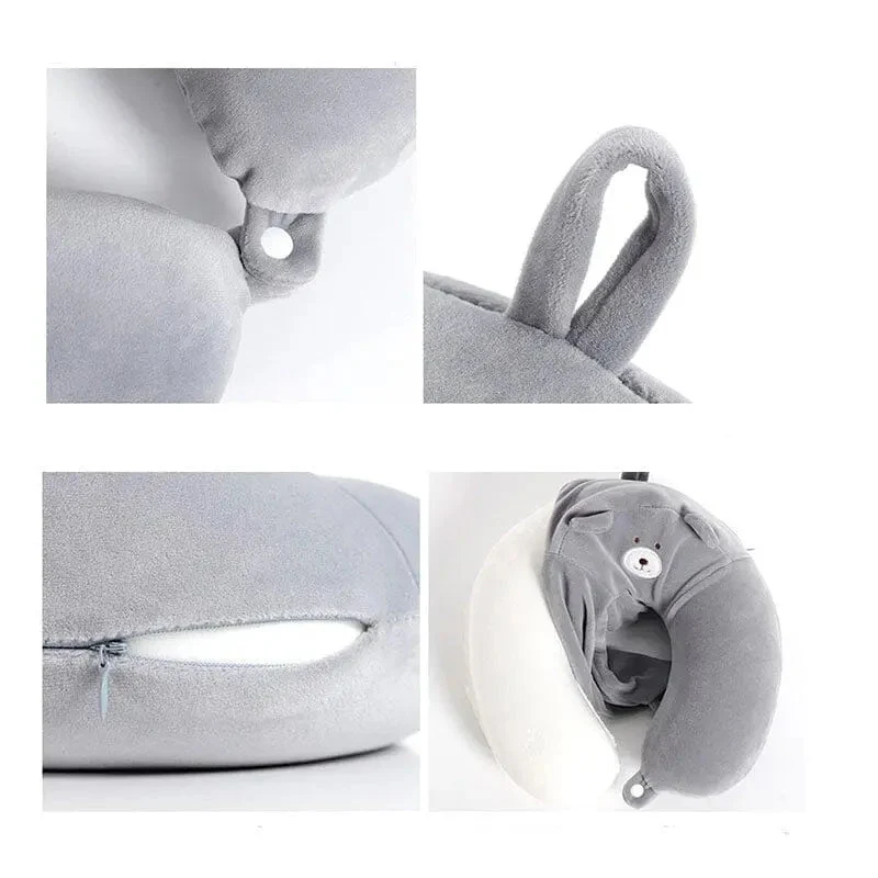 Coussin de Voyage Ours | Mémoire de Forme Enfant