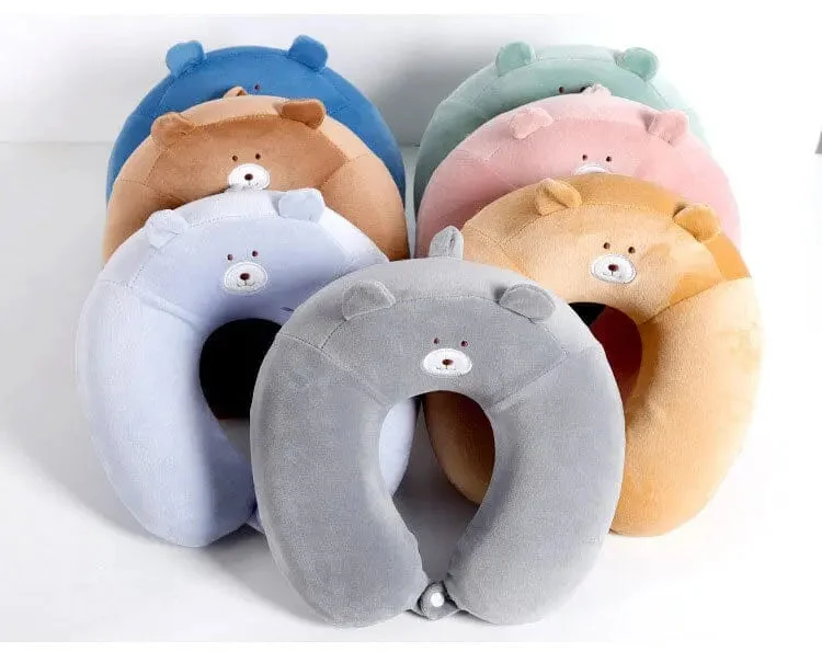 Coussin de Voyage Ours | Mémoire de Forme Enfant