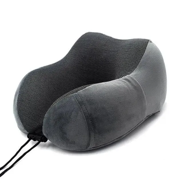 Coussin de Voyage Mémoire de Forme | Velours Ultra Doux