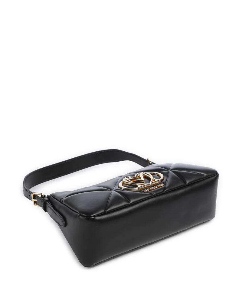 Love Moschino Embossed Q Sac porté épaule nero