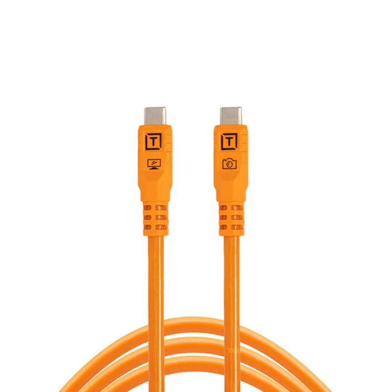 Câble Optima TetherPro 10G USB-C Droit à Droit Orange 10pi