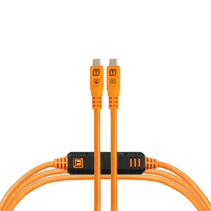 Câble Optima TetherPro 10G USB-C Droit à Droit Orange 15pi