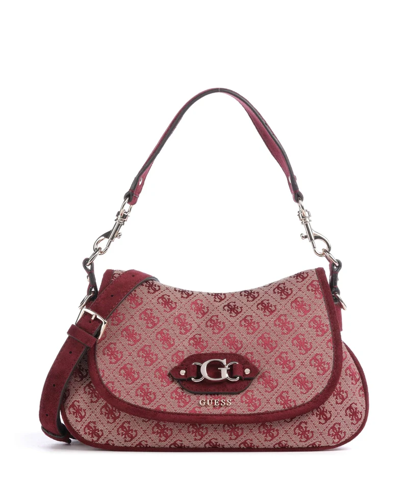 Guess Samantha Sac porté épaule merlot logo