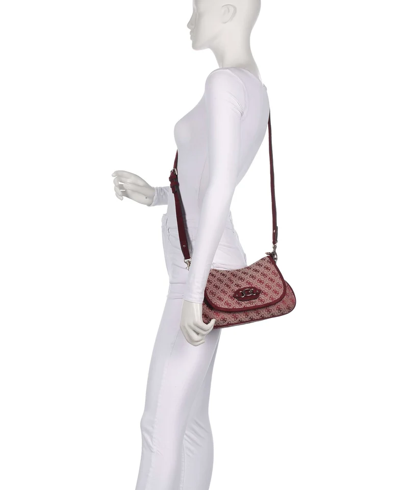 Guess Samantha Sac porté épaule merlot logo