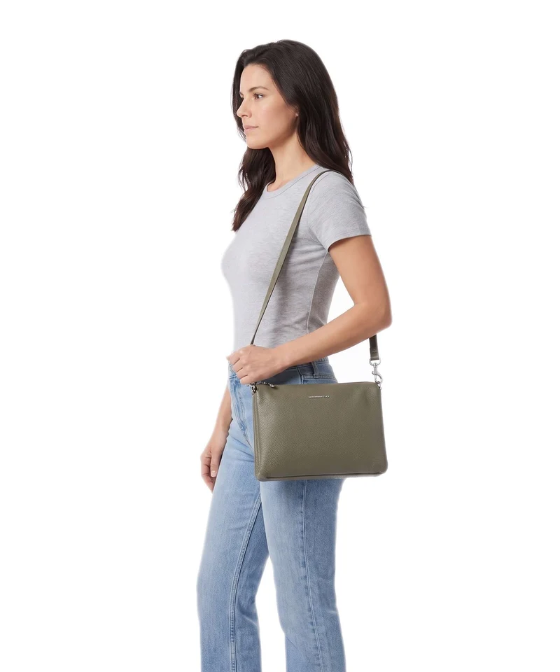 Mandarina Duck Mellow Leather Sac bandoulière winter olive
