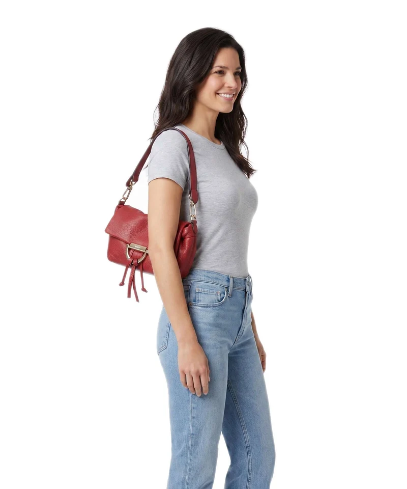 Abro Dalia Temi Small Sac porté épaule ruby