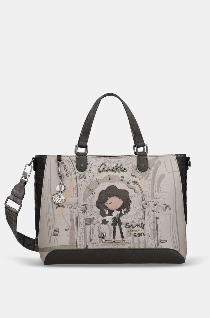 Sac à anse courte et bandoulière carré Orchestra