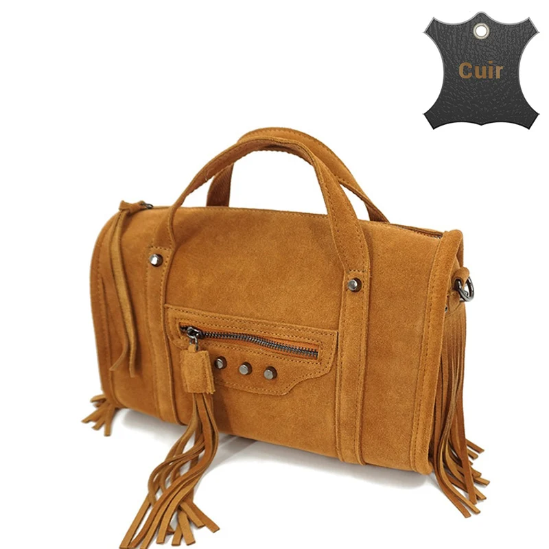 Savanah sac à main cuir velours