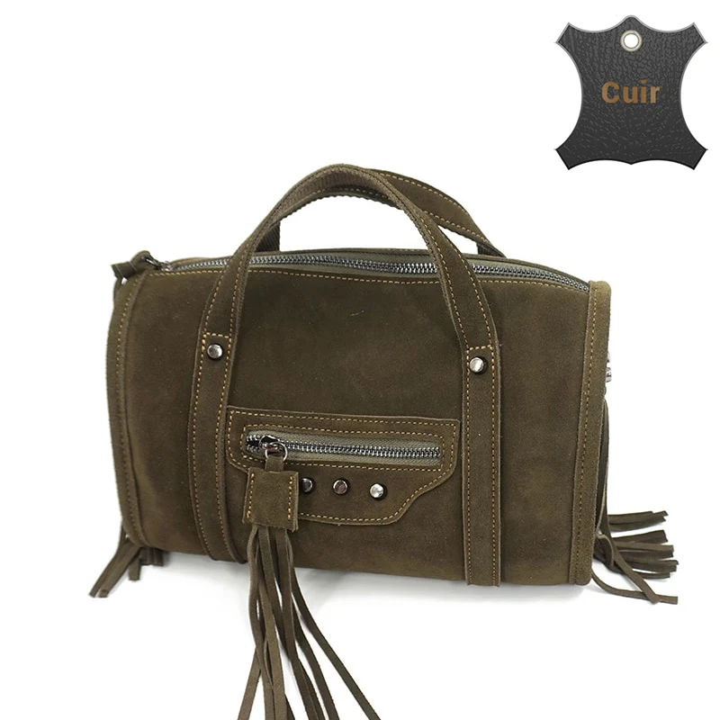 Savanah sac à main cuir velours