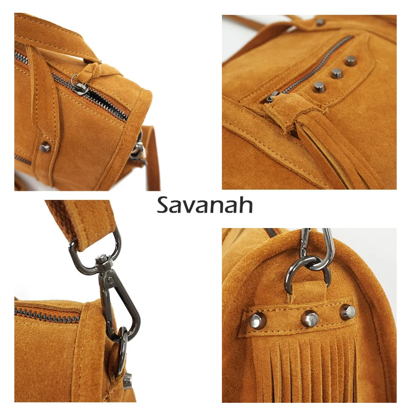 Savanah sac à main cuir velours