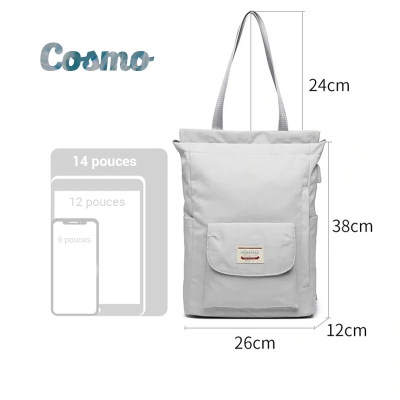 Cosmo sac à dos ordinateur femme multifonction