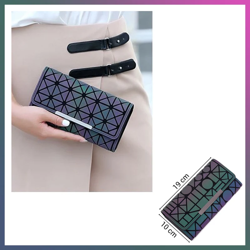 Shyni portefeuille holographique rabat