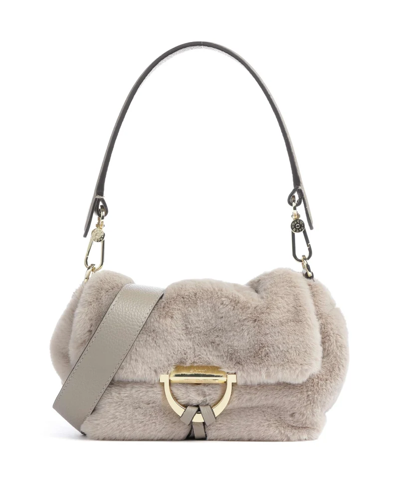 Abro Fur Temi Small Sac porté épaule siena