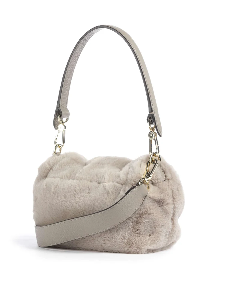 Abro Fur Temi Small Sac porté épaule siena