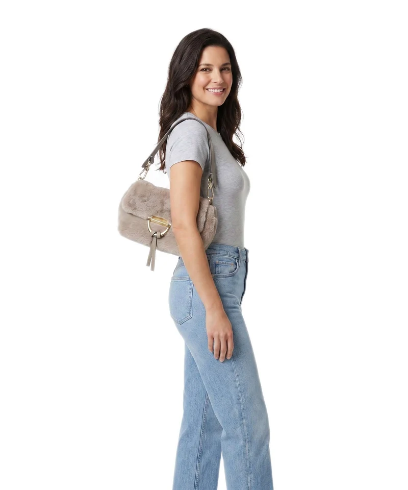 Abro Fur Temi Small Sac porté épaule siena