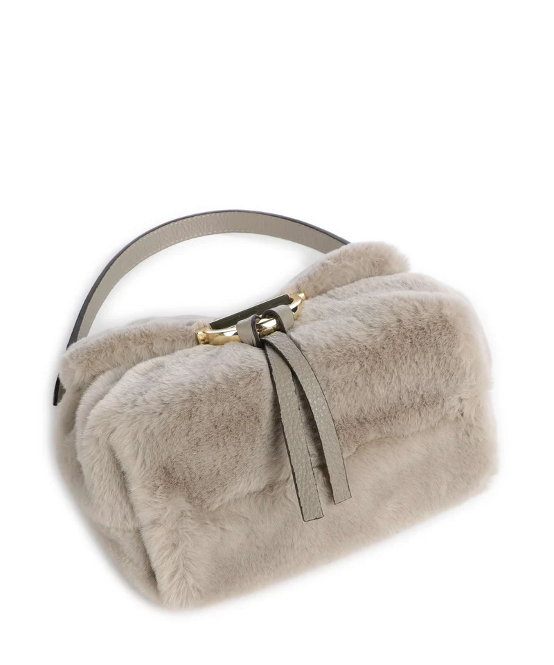 Abro Fur Temi Small Sac porté épaule siena