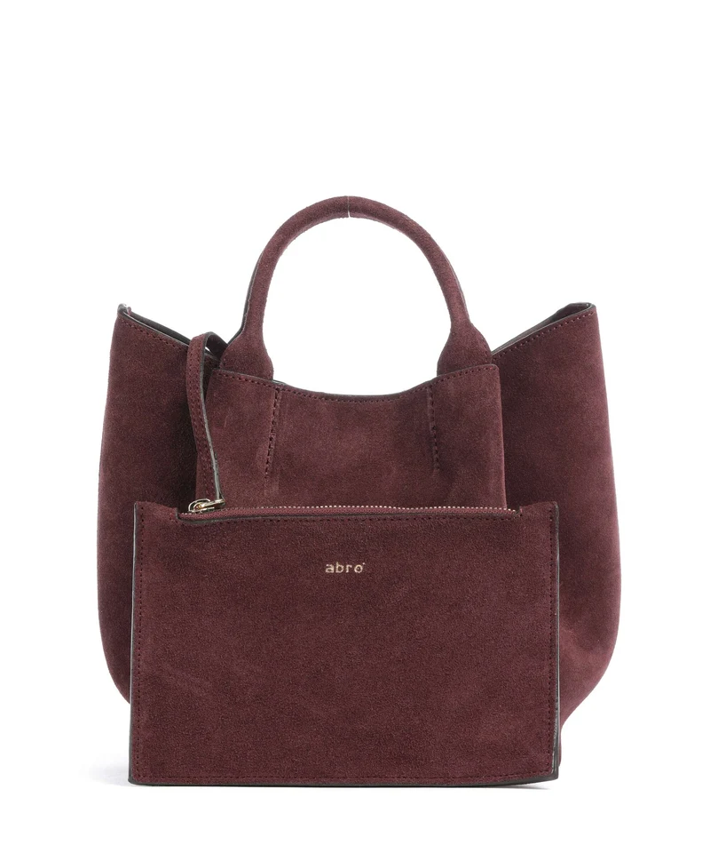 Abro Suede Essential Small Sac à main burgundy