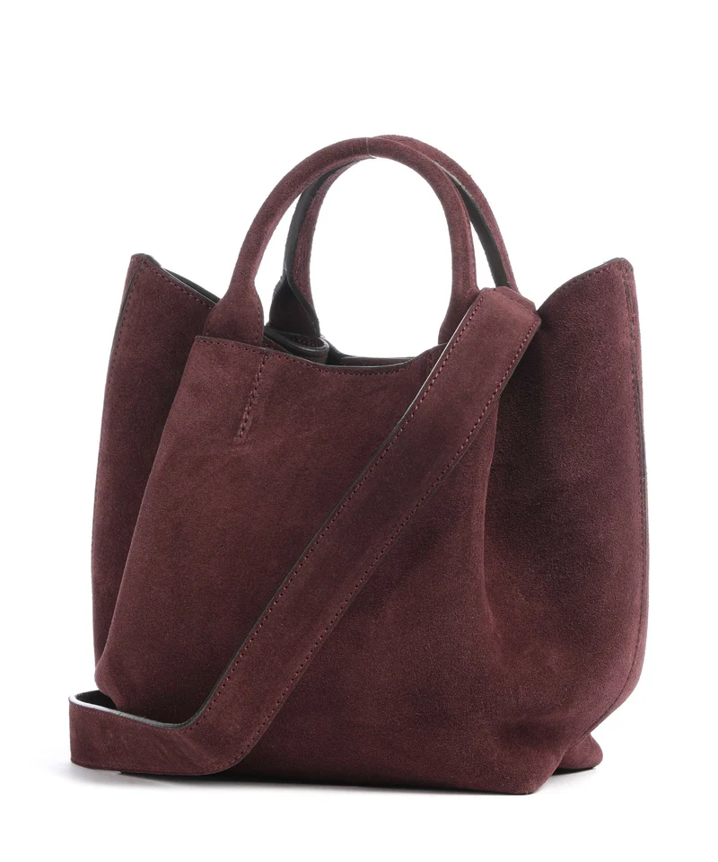 Abro Suede Essential Small Sac à main burgundy