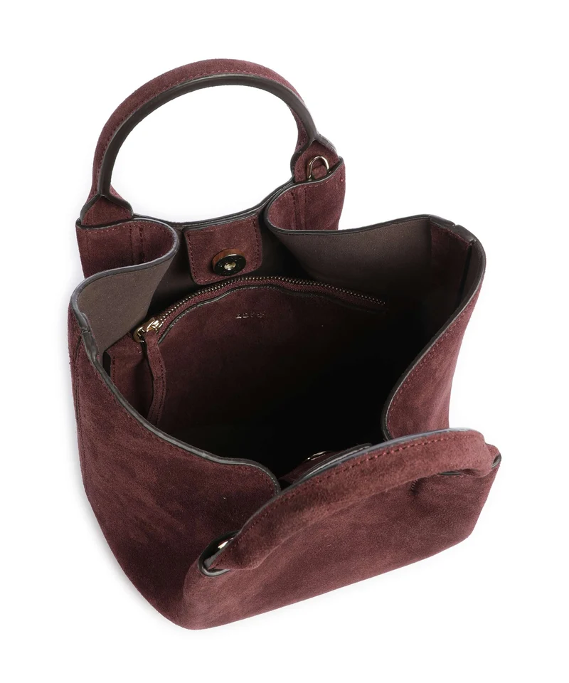 Abro Suede Essential Small Sac à main burgundy