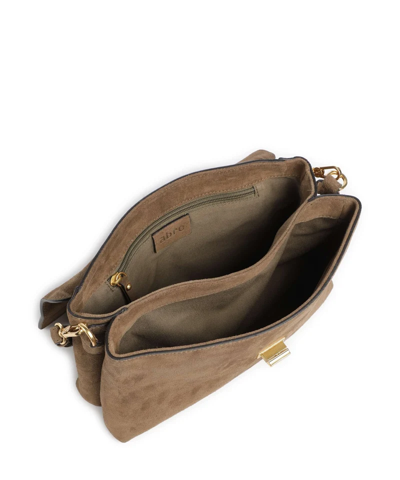Abro Suede Twist Sac porté épaule khaki