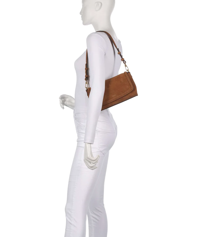 Abro Suede Signature Sac porté épaule cuoio