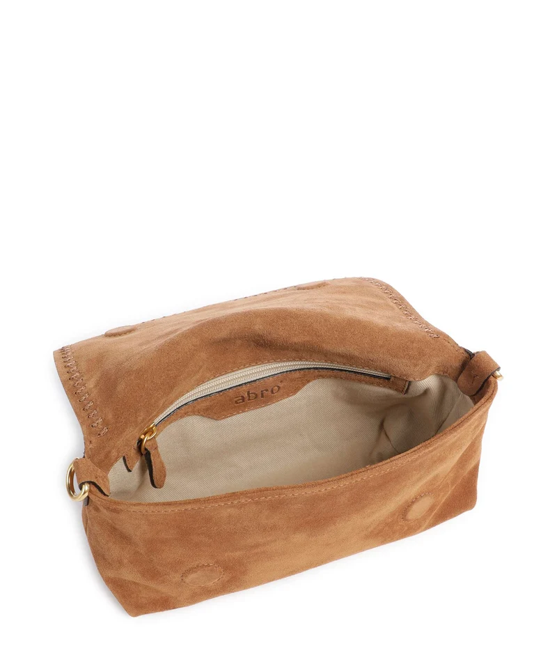 Abro Suede Signature Sac porté épaule cuoio