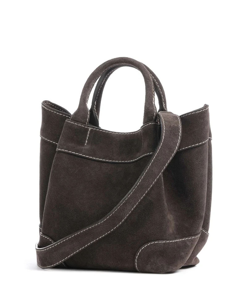 Abro Suede Essential Small Sac à main dark brown