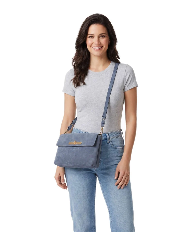 Abro Suede Twist Sac porté épaule jeans