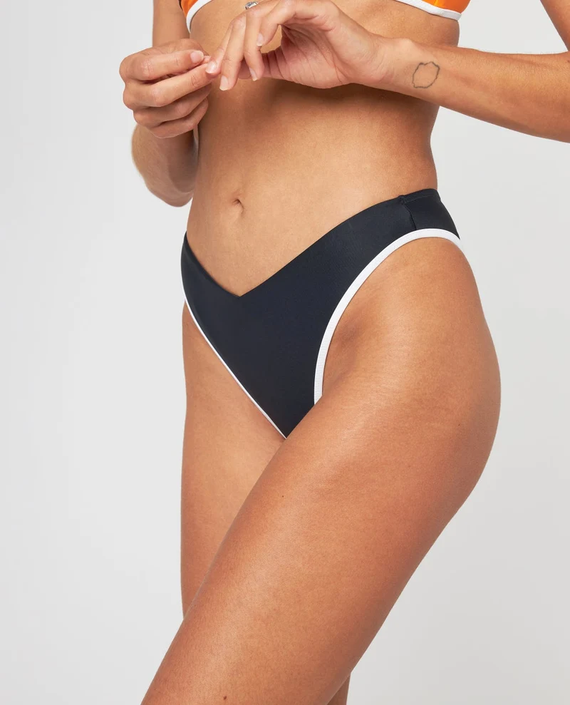 80's Hi Leg Skimpy Coverage Bikini Bottom