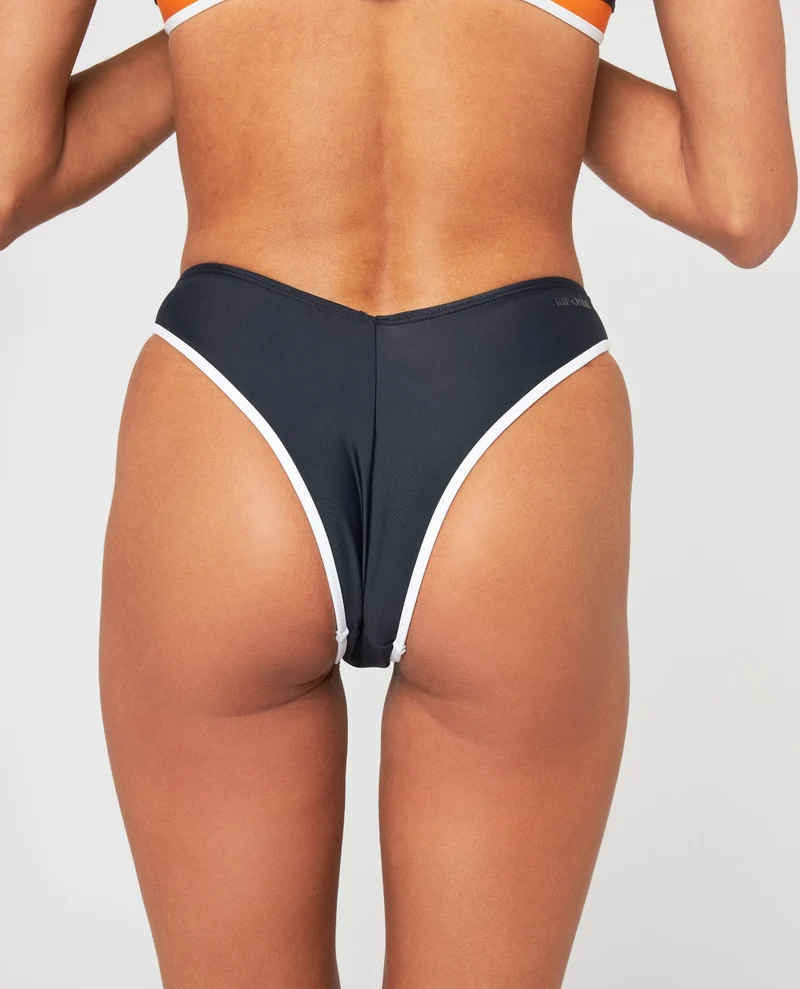 80's Hi Leg Skimpy Coverage Bikini Bottom