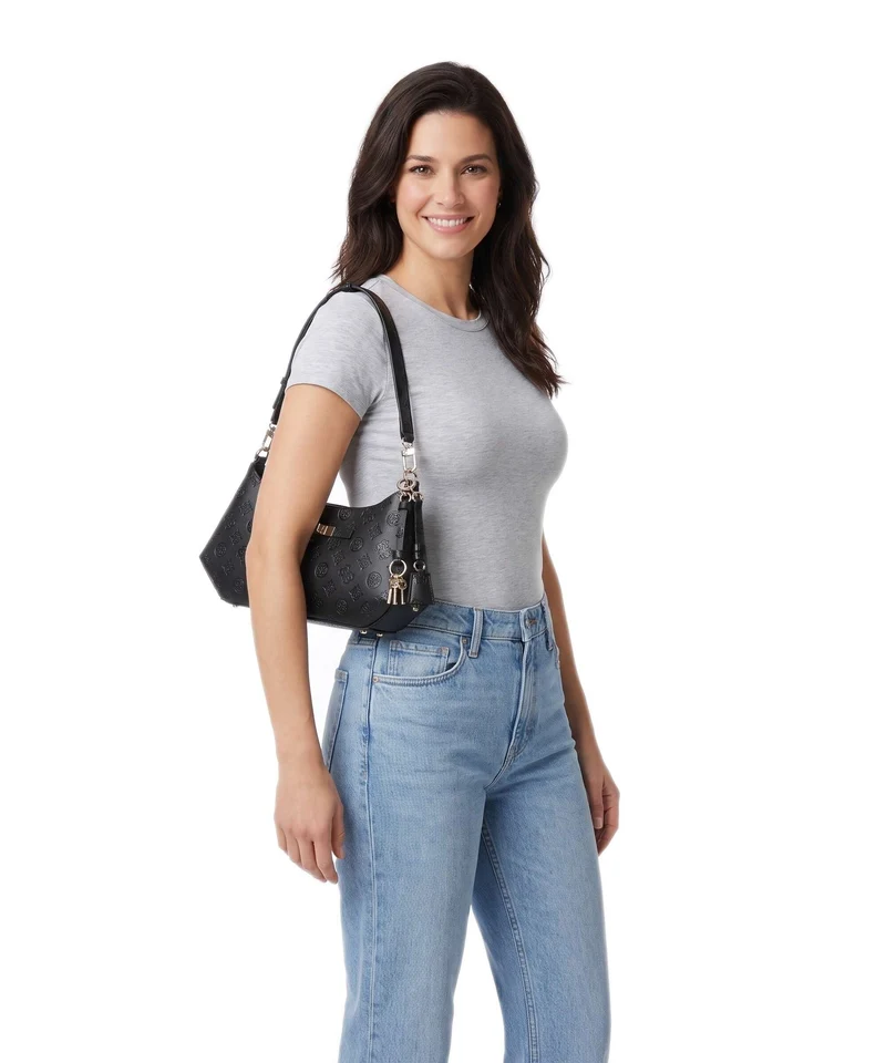 Guess Carmella Sac porté épaule black logo