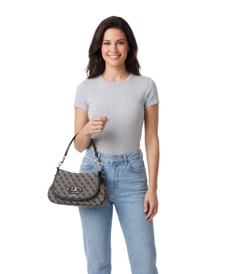 Guess Samantha Sac porté épaule black logo